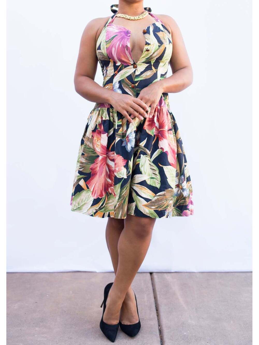 Ambiance Halter Floral Dress